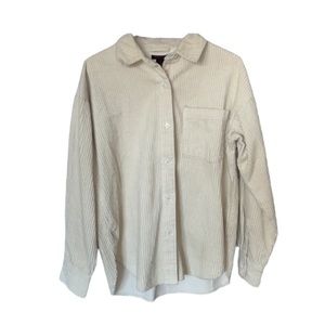 Canyon Creek Beige Ribbed Shacket Size Small